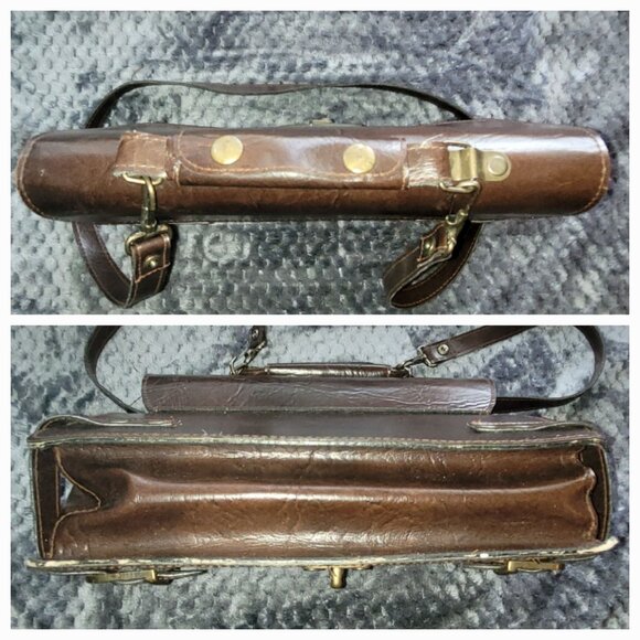 Vintage "FREDELLE" Leather Mino Handbag/Mini Briefcase - Picture 5 of 7